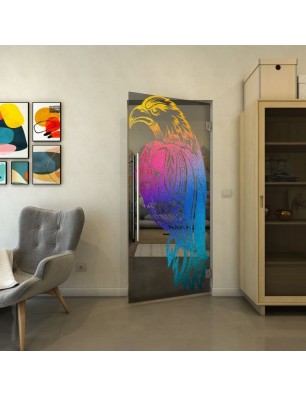 Pendeltür - Fineprint Model 122 Verlauf auf Grauglas