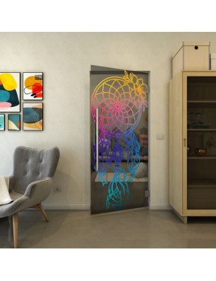 Pendeltür - Fineprint Model 125 Verlauf auf Grauglas