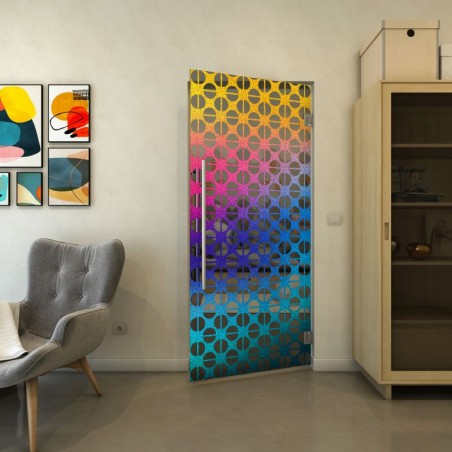 Pendeltür - Fineprint Model 142 Verlauf auf Grauglas