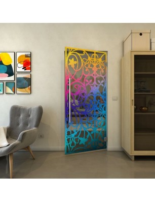 Pendeltür - Fineprint Model 147 Verlauf auf Grauglas