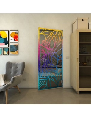 Pendeltür - Fineprint Model 148 Verlauf auf Grauglas