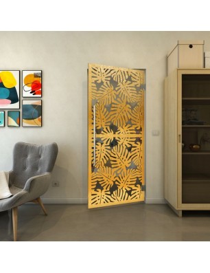 Pendeltür - Fineprint Model 158 Gold auf Grauglas