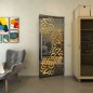 Pendeltür - Fineprint Modell 163 Gold auf Grauglas
