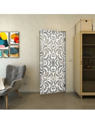 Pendeltür - Fineprint Model 164 Weiss auf Grauglas