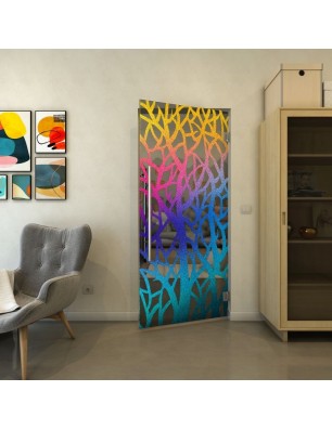 Pendeltür - Fineprint Model 167 Verlauf auf Grauglas