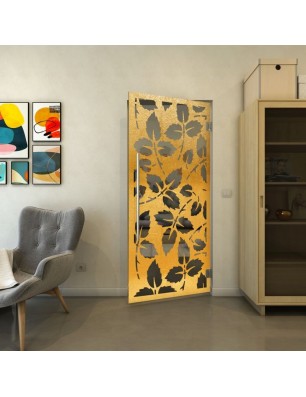 Pendeltür - Fineprint Model 175 Gold auf Grauglas