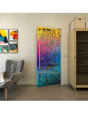 Pendeltür - Fineprint Model 177 Verlauf auf Grauglas