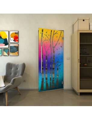 Pendeltür - Fineprint Model 182 Verlauf auf Grauglas