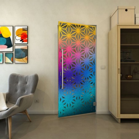 Pendeltür - Fineprint Model 187 Verlauf auf Grauglas