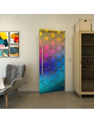 Pendeltür - Fineprint Model 187 Verlauf auf Grauglas