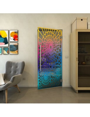 Pendeltür - Fineprint Model 188 Verlauf auf Grauglas