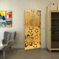 Pendeltür - Fineprint Modell 199 Gold auf Grauglas