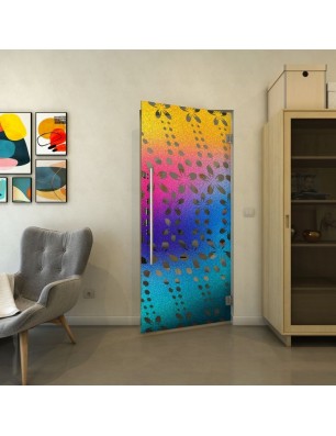 Pendeltür - Fineprint Model 203 Verlauf auf Grauglas