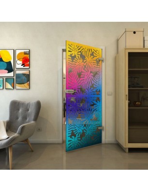 Ganzglastür - Fineprint Model 158 Verlauf auf Grauglas