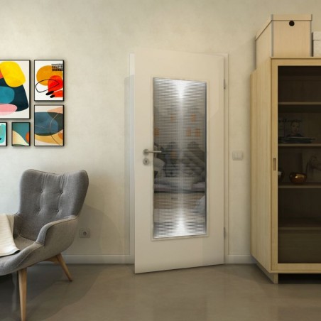 Lichtausschnitt - Fineprint Model 024 Weiss auf Grauglas