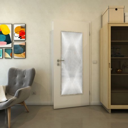 Lichtausschnitt - Fineprint Model 025 Weiss auf Grauglas