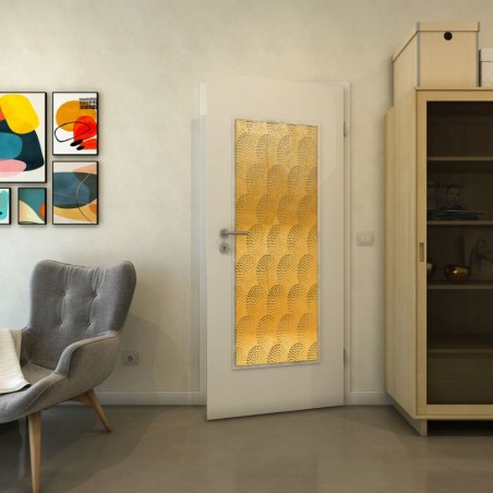 Lichtausschnitt - Fineprint Model 029 Gold auf Grauglas