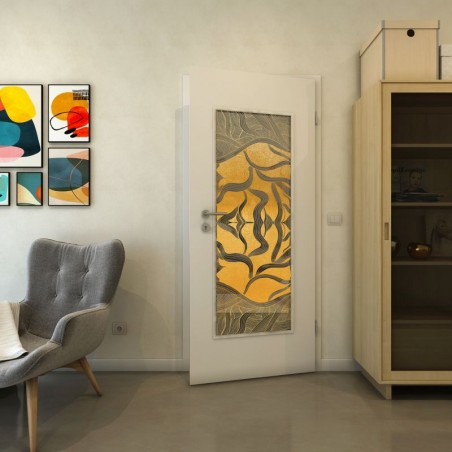 Lichtausschnitt - Fineprint Model 031 Gold auf Grauglas