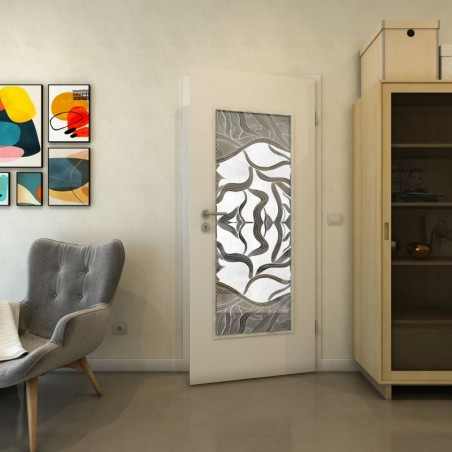 Lichtausschnitt - Fineprint Model 031 Weiss auf Grauglas