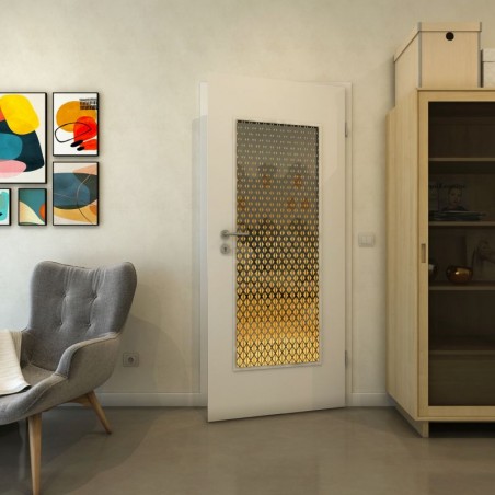 Lichtausschnitt - Fineprint Model 038 Gold auf Grauglas