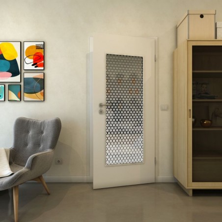 Lichtausschnitt - Fineprint Model 038 Weiss auf Grauglas