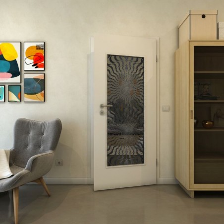 Lichtausschnitt - Fineprint Model 042 Schwarz auf Grauglas