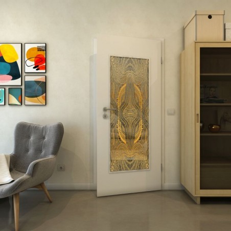 Lichtausschnitt - Fineprint Model 048 Gold auf Grauglas