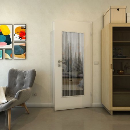 Lichtausschnitt - Fineprint Model 052 Weiss auf Grauglas