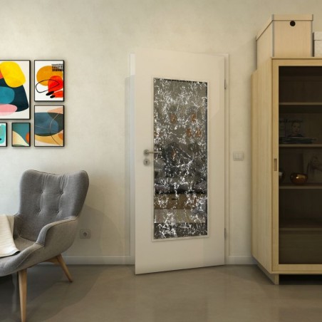 Lichtausschnitt - Fineprint Model 054 Weiss auf Grauglas