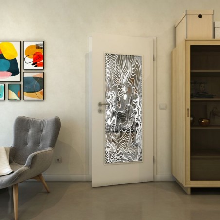 Lichtausschnitt - Fineprint Model 056 Weiss auf Grauglas