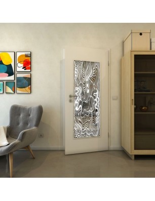 Lichtausschnitt - Fineprint Model 056 Weiss auf Grauglas