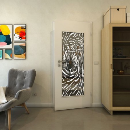 Lichtausschnitt - Fineprint Model 057 Weiss auf Grauglas