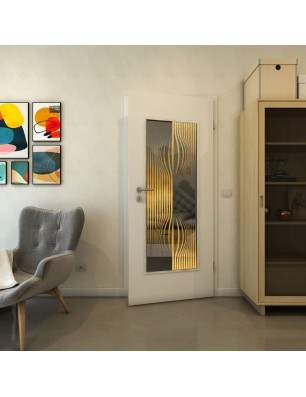 Lichtausschnitt - Fineprint Model 059 Gold auf Grauglas