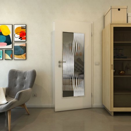 Lichtausschnitt - Fineprint Model 059 Weiss auf Grauglas