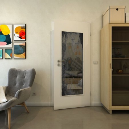 Lichtausschnitt - Fineprint Model 061 Schwarz auf Grauglas