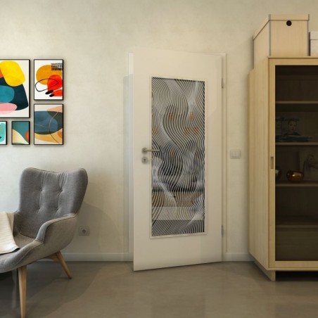 Lichtausschnitt - Fineprint Model 066 Weiss auf Grauglas