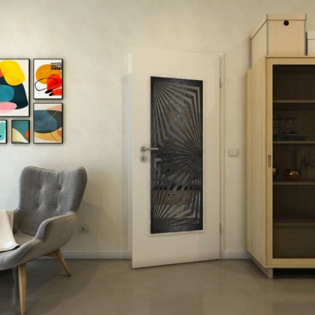 Lichtausschnitt - Fineprint Model 070 Schwarz auf Grauglas