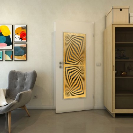 Lichtausschnitt - Fineprint Model 070 Gold auf Grauglas