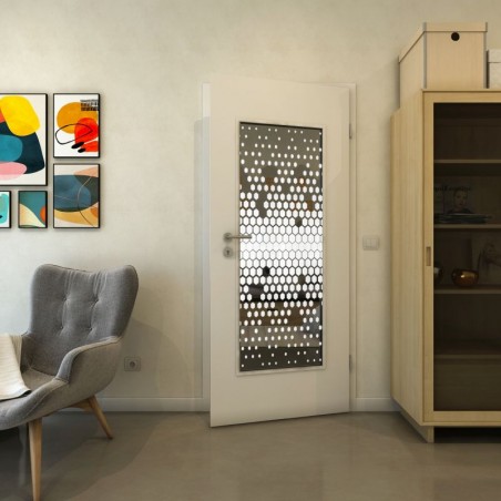 Lichtausschnitt - Fineprint Model 072 Weiss auf Grauglas