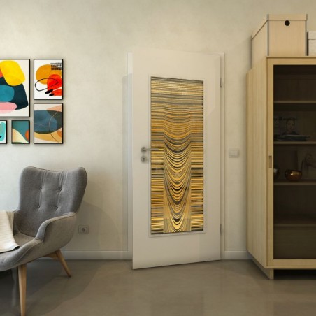 Lichtausschnitt - Fineprint Model 073 Gold auf Grauglas