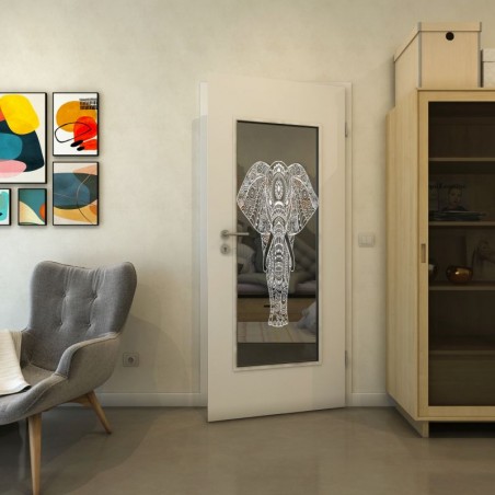 Lichtausschnitt - Fineprint Model 078 Weiss auf Grauglas