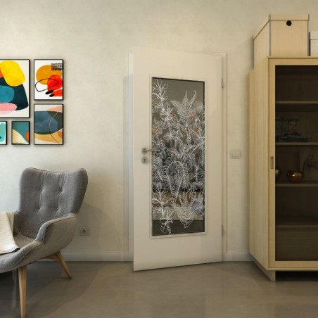 Lichtausschnitt - Fineprint Model 080 Weiss auf Grauglas