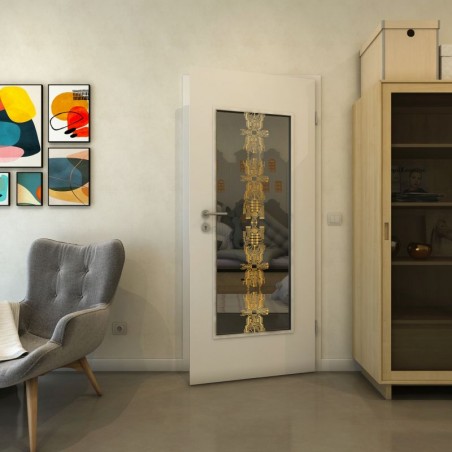 Lichtausschnitt - Fineprint Model 081 Gold auf Grauglas