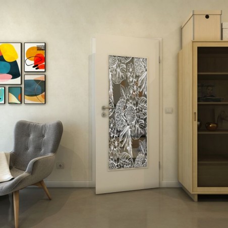 Lichtausschnitt - Fineprint Model 083 Weiss auf Grauglas