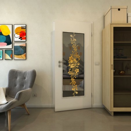 Lichtausschnitt - Fineprint Model 085 Gold auf Grauglas