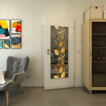 Lichtausschnitt - Fineprint Model 086 Gold auf Grauglas