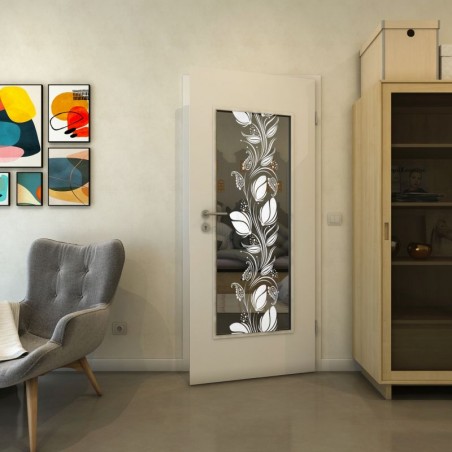 Lichtausschnitt - Fineprint Model 086 Weiss auf Grauglas