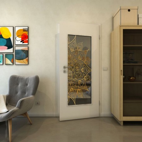 Lichtausschnitt - Fineprint Model 088 Gold auf Grauglas