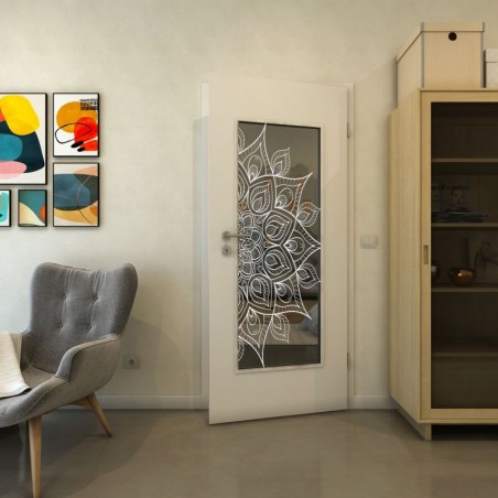 Lichtausschnitt - Fineprint Model 088 Weiss auf Grauglas