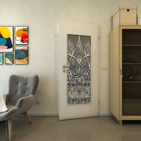 Lichtausschnitt - Fineprint Model 089 Weiss auf Grauglas